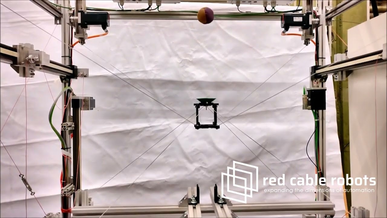 red cable robots - segesta high speed & dynamics cable robot by Universität Duisburg-Essen