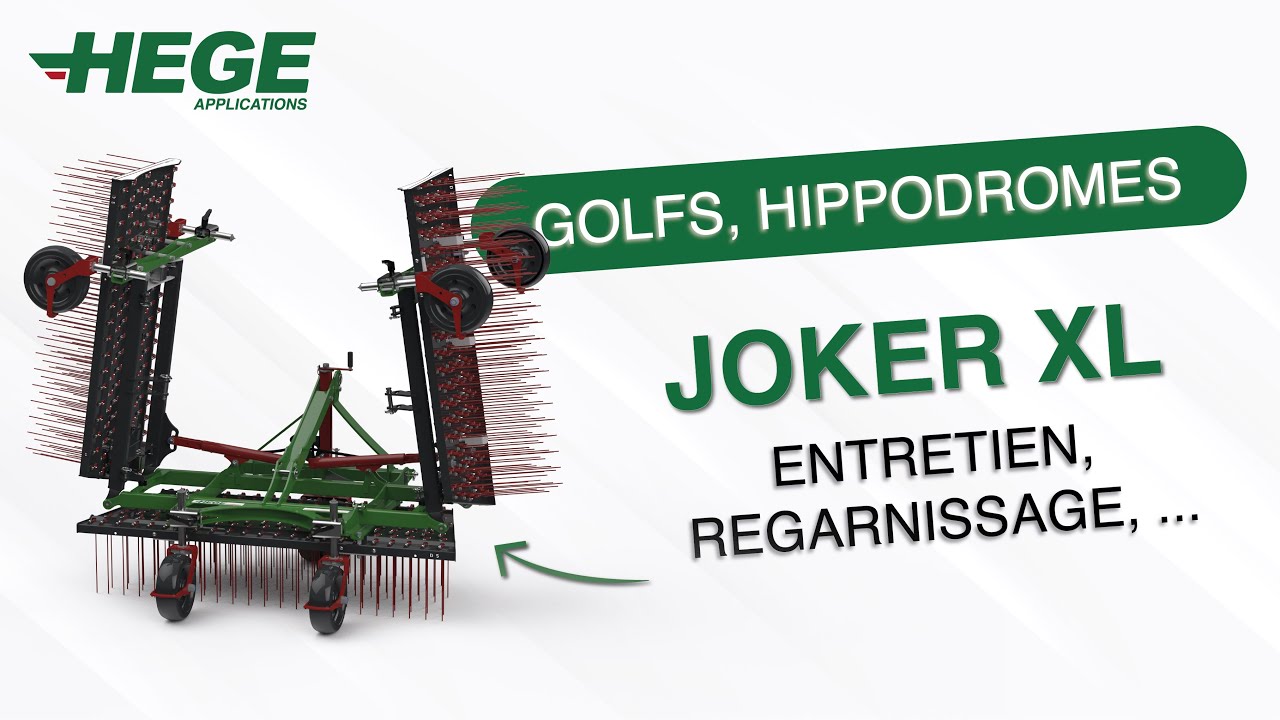 Peigne à gazon Joker - Entretien golfs, hippodromes - Défeutrage, regarnissage, reprise de planéité
