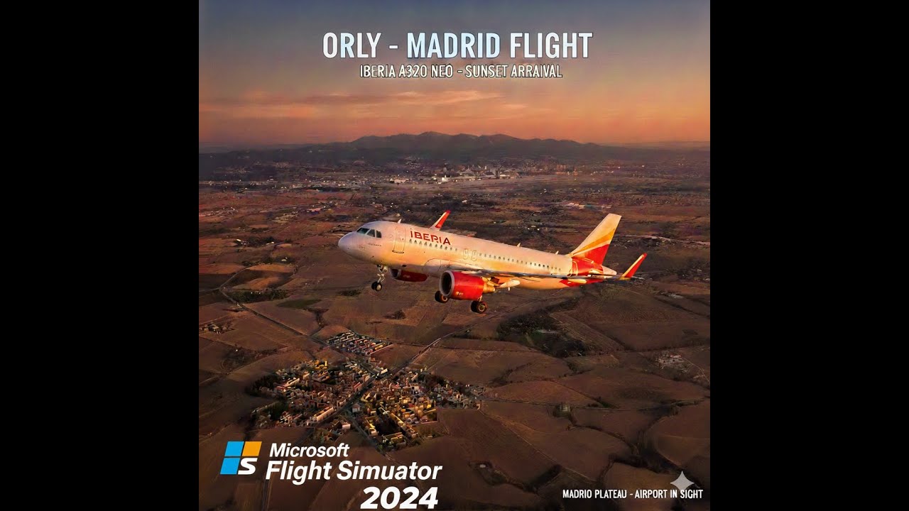 Iberia IB3407 : Paris-Orly ✈️ Madrid | 2h50 de retard tant mieux on profité du couché de soleil