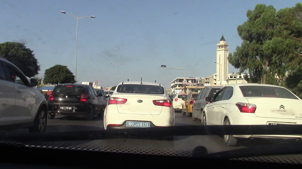 DRIVING IN TUNISIA FROM PLACE PASTEUR TO CARTHAGE