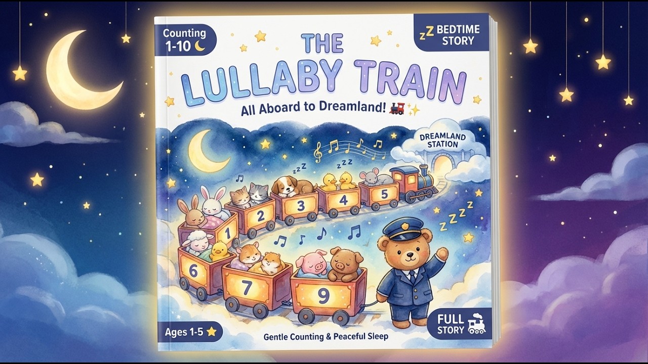 The Lullaby Train 🚂✨ | Counting Bedtime Story 1 to 10 | Sleep Stories for Toddlers & Preschoolers