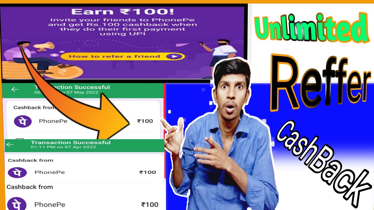Phonepe Unlimited Reffer&nbsp; Per Reffer Up To Rs.200 Phonepe Unlimited Reffer trick
