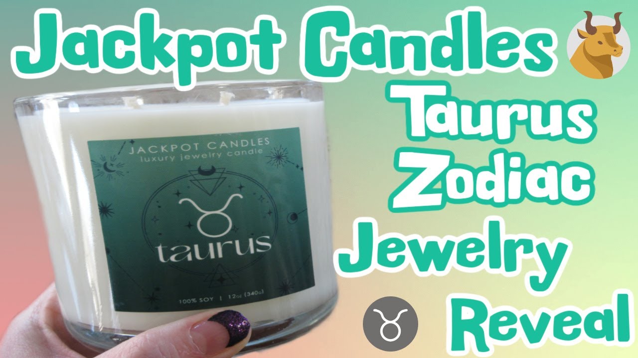 Jackpot Candles | Taurus Zodiac Candle with Necklace Inside!