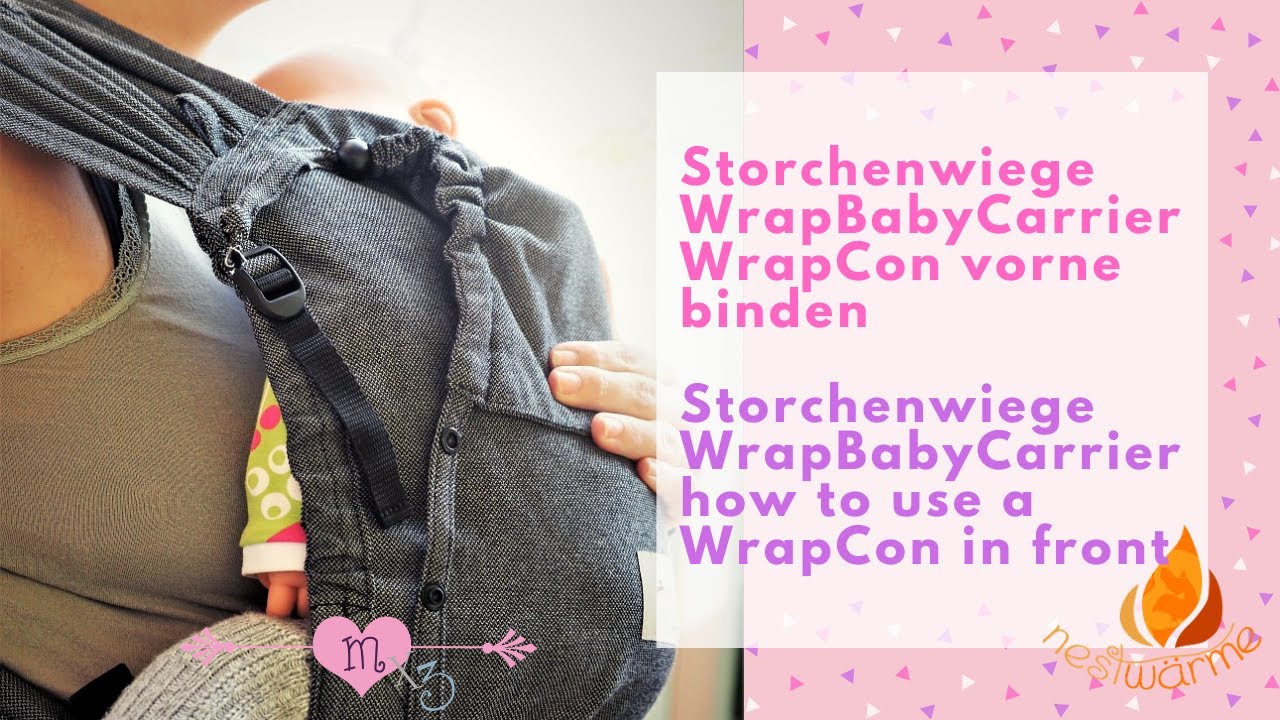 Storchenwiege WrapBabyCarrier vorne binden | How to use a WrapCon in front