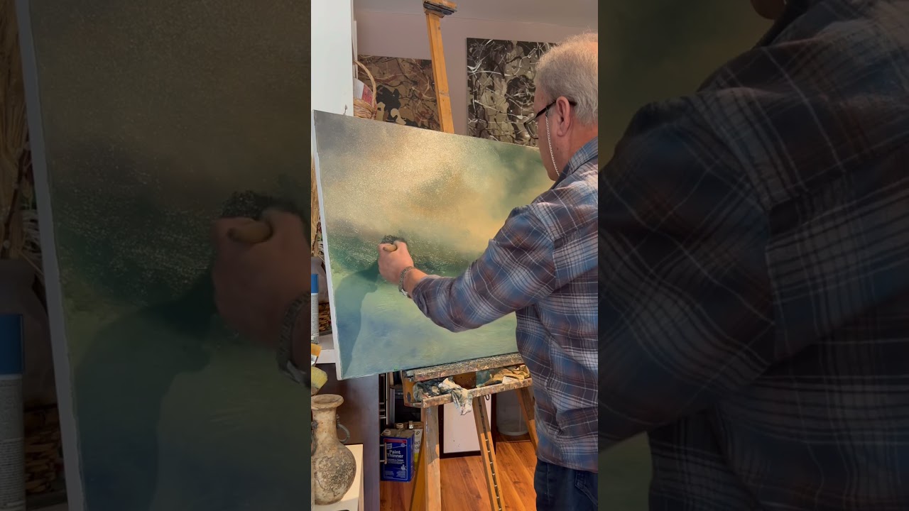 Created a seascape for you today #paintwithme #seascape #artist #realism
