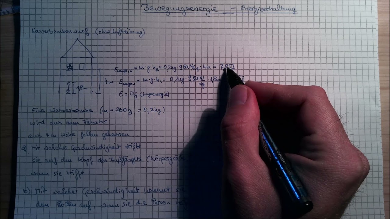 Bewegungsenergie Energieerhaltung