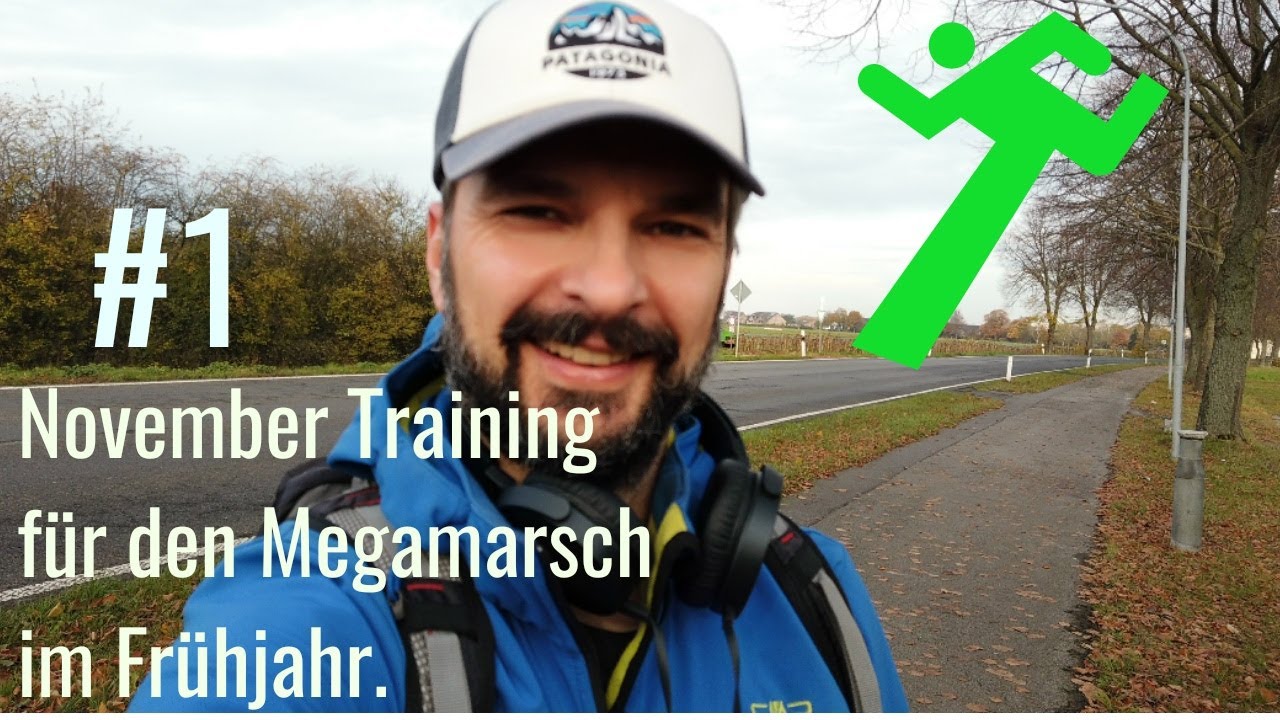 Strammes 20 km Megamarsch-Training mit Gruß an Outdoor mit Sebastian.
