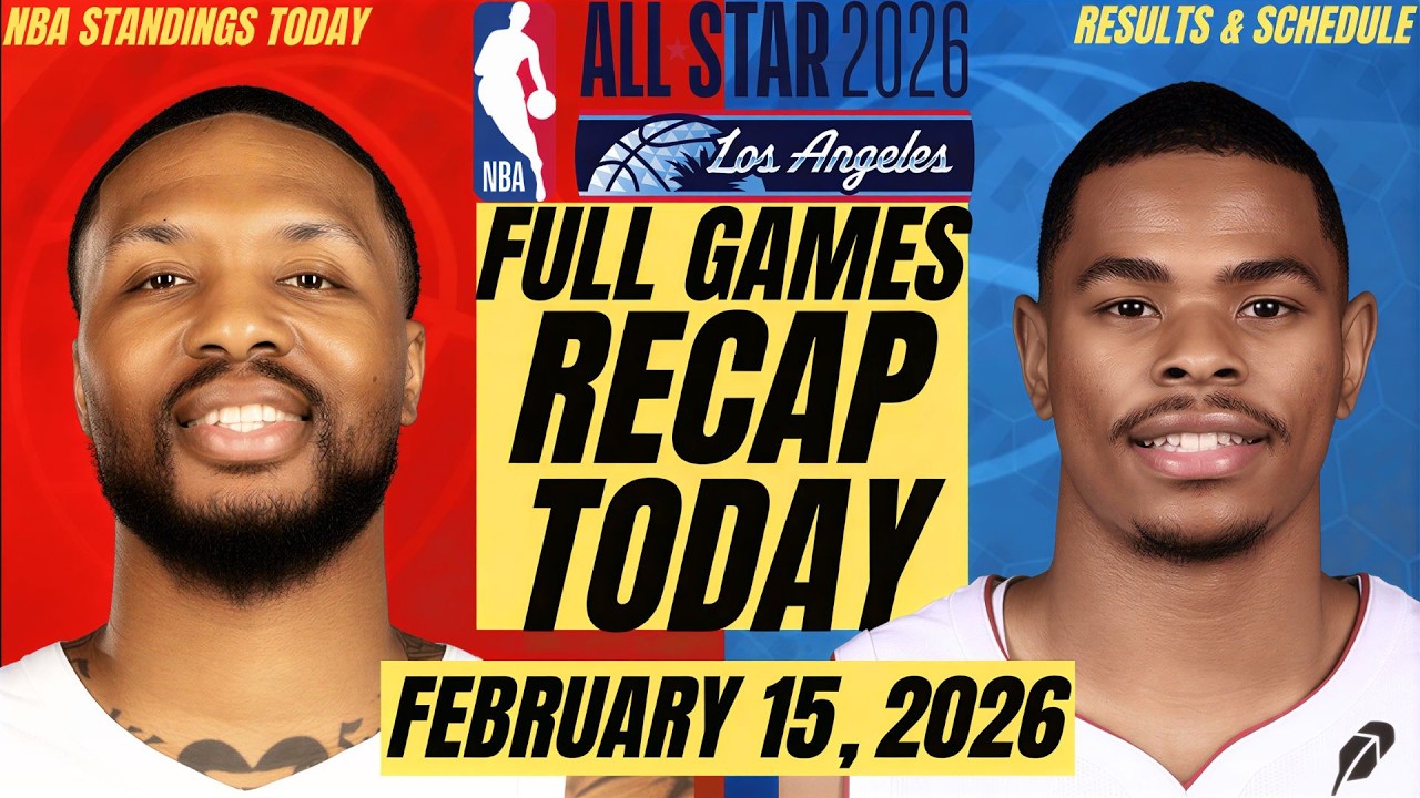 NBA STANDINGS TODAY FEBRUARY 15, 2026 | NBA LIVE GAMES SCHEDULE | NBA RESULTS TODAY