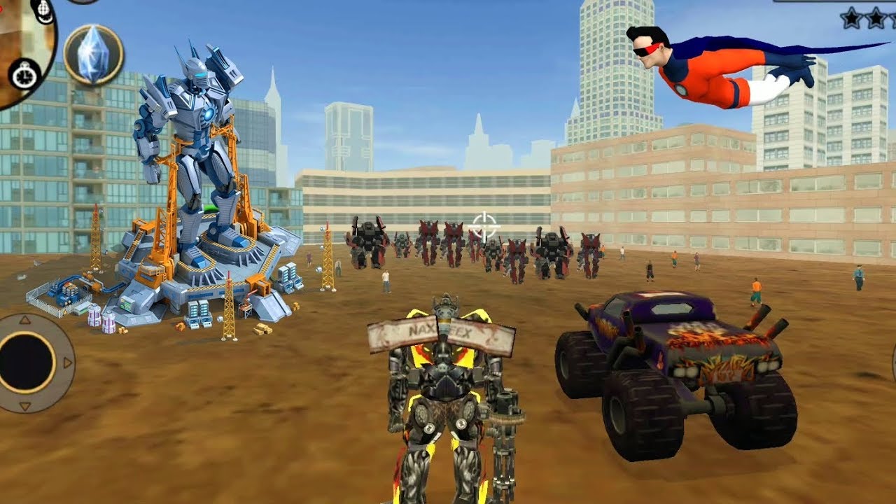 Vegas Crime Simulator - (Transformer Destroyed Car Robot Factory) Transformer With Monster Car Robot