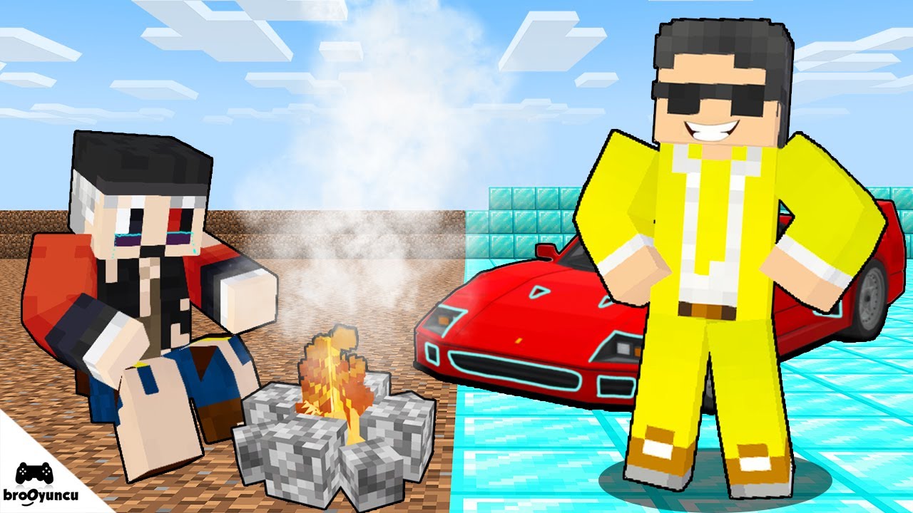 ZENGİN VS FAKİR HAYATTA KALMA YARIŞI - Minecraft