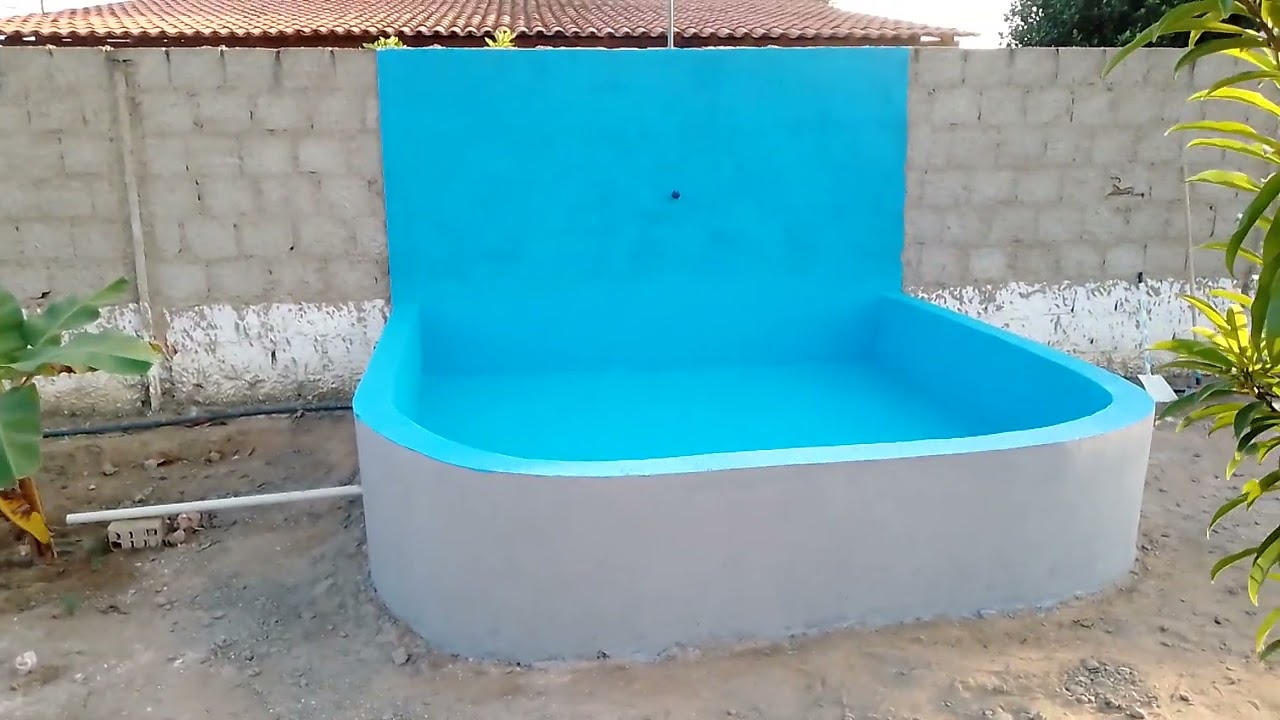 Mini piscina pintura terminada