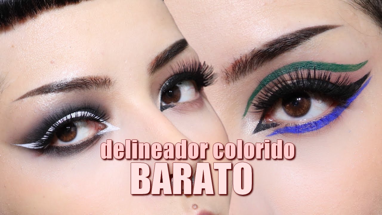 Tenha TODAS AS CORES de delineador! | Opção BARATA com tinta de pintura artística facial
