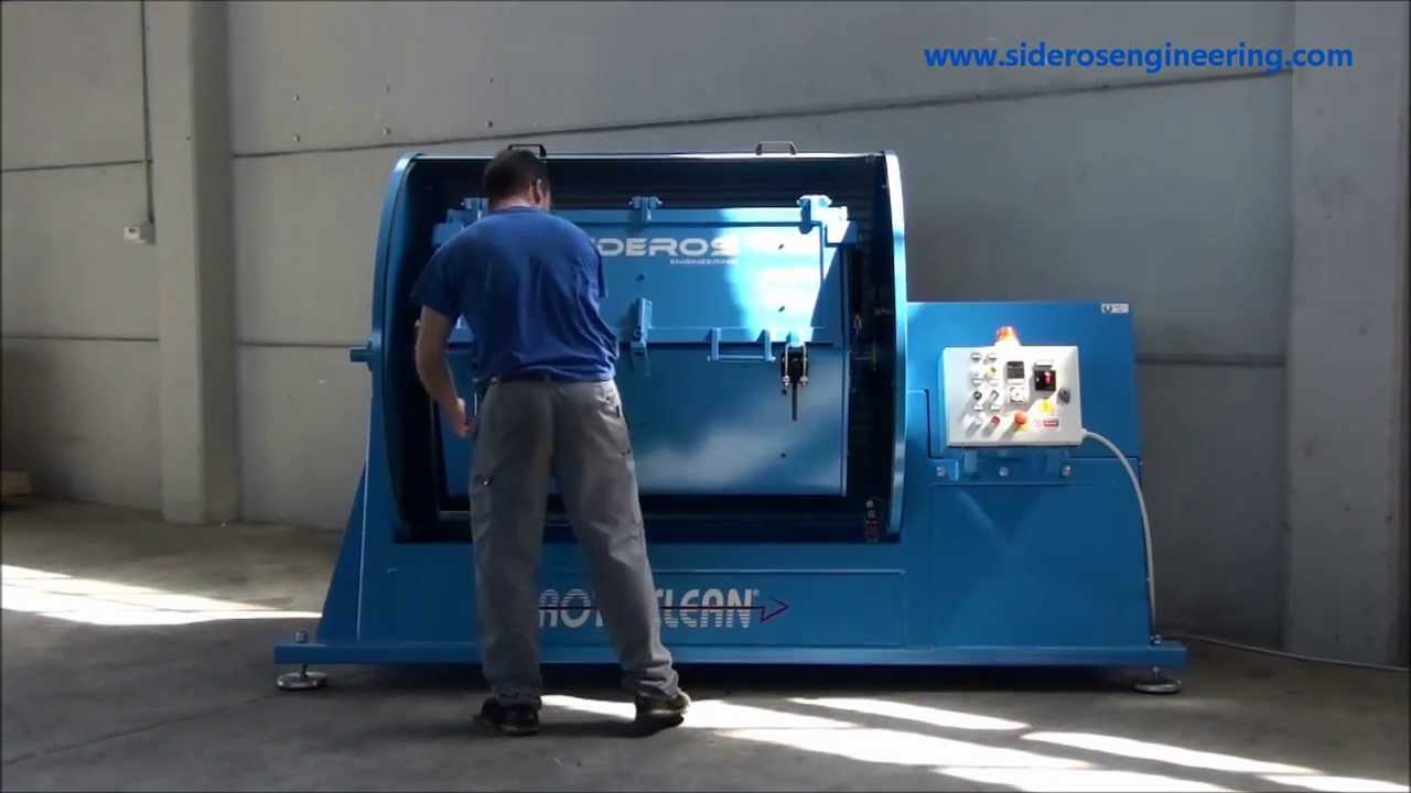 Deburring & Slag Removal Tumbler for Oxy, Plasma & Laser Cut Parts-Rotoclean OXY-Sideros Engineering
