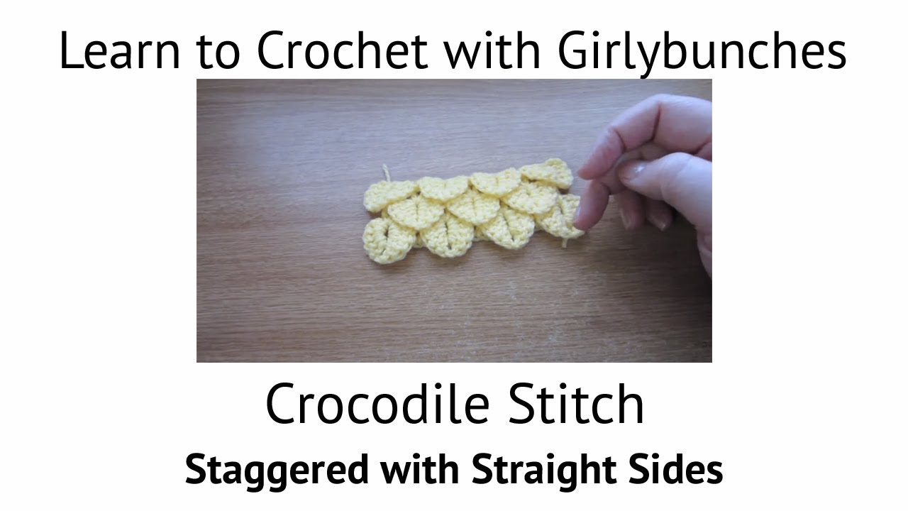 Crocodile Stitch Part 2 - Staggered Straight Sides Tutorial | Girlybunches
