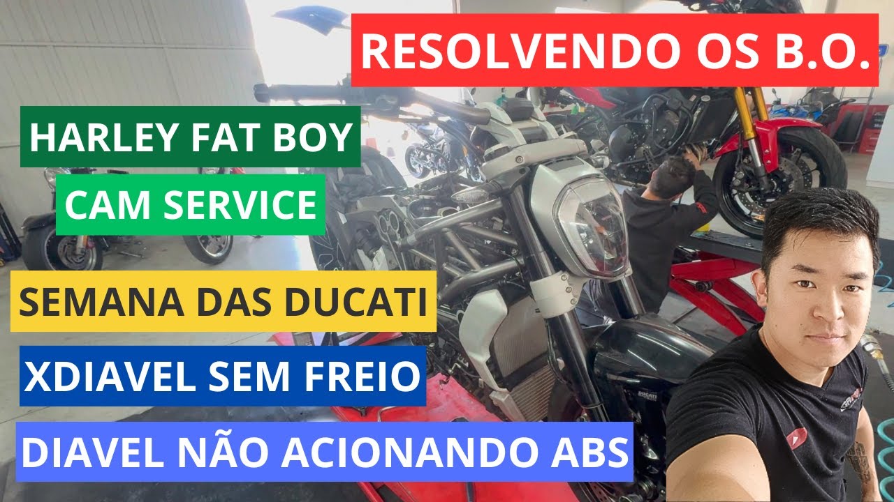 Ducati XDiavel sem freio | Cam Service Harley FAT BOY | Diavel não acionando ABS
