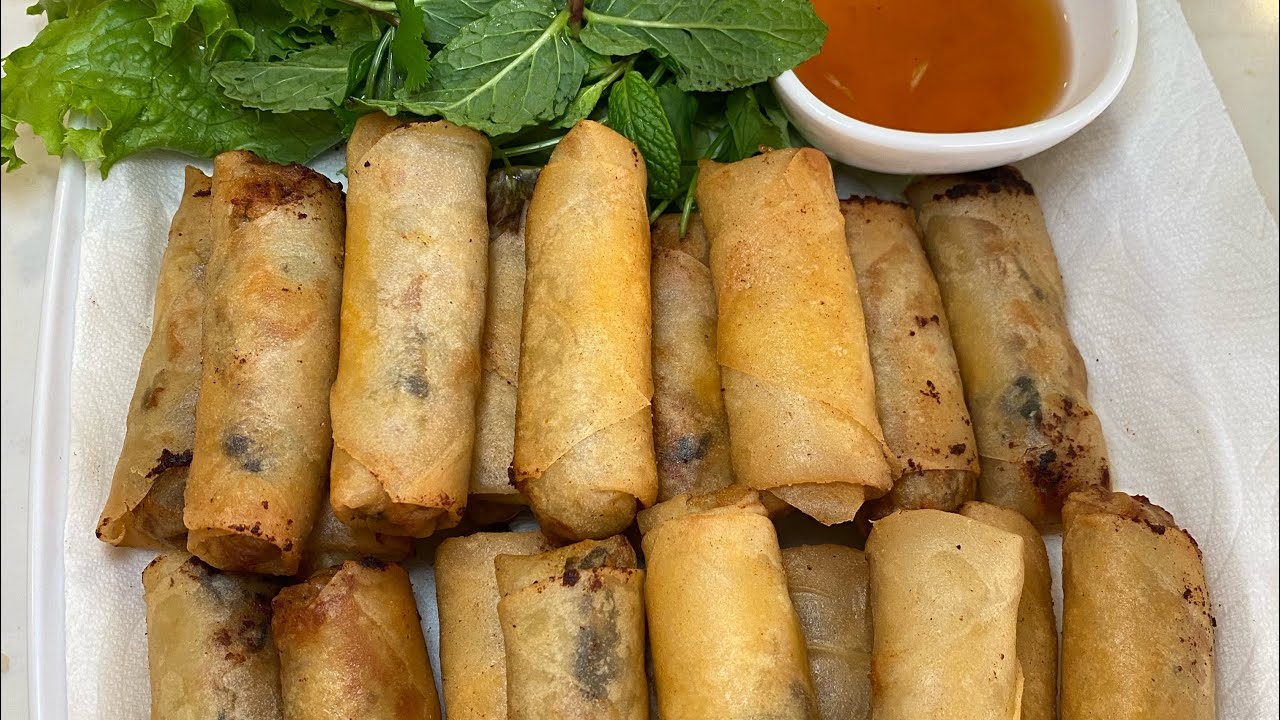 Вьетнамские яичные рулетики, жареные и обжаренные на воздухе | MyHealthyDish