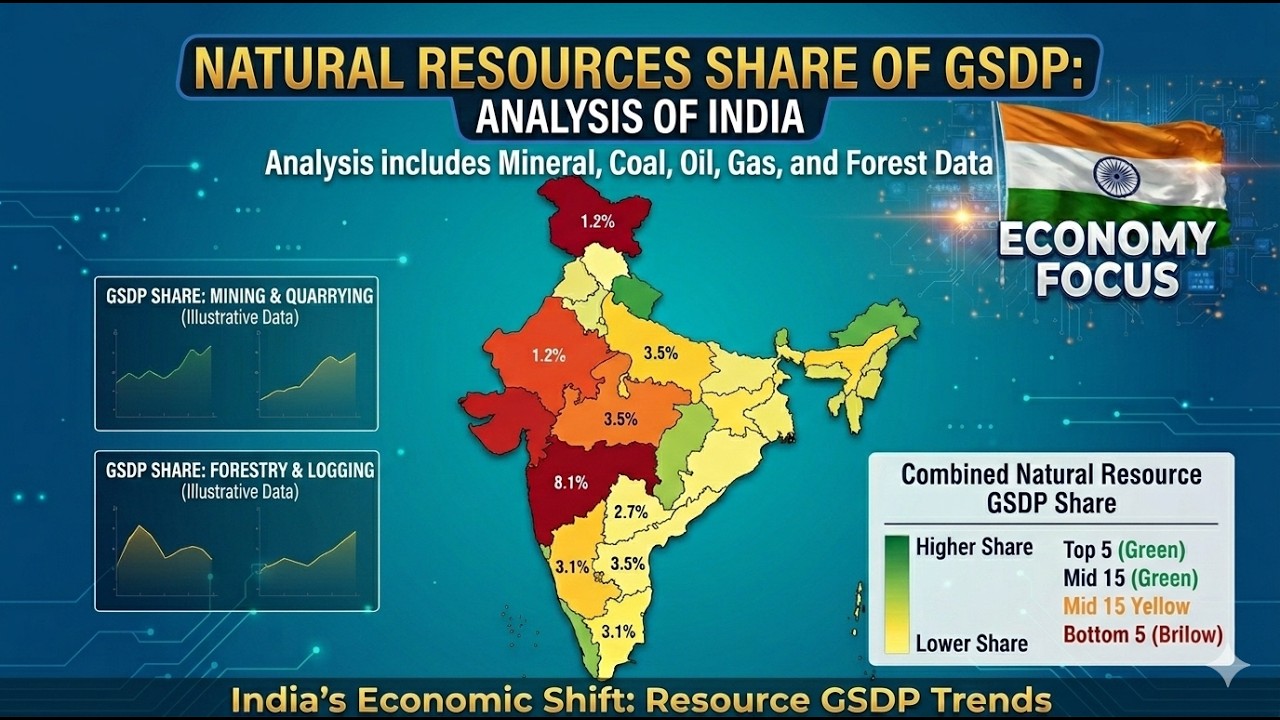 How Much Do India’s States Rely on Natural Resources? | State-wise GSDP Analysis