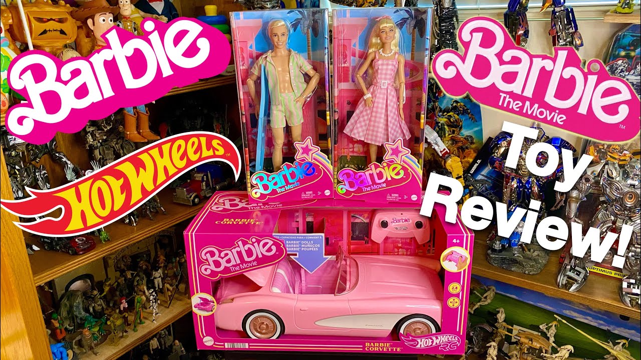 Barbie Movie Toys! Mattel Barbie, Ken, and Hot Wheels Corvette Toy Review