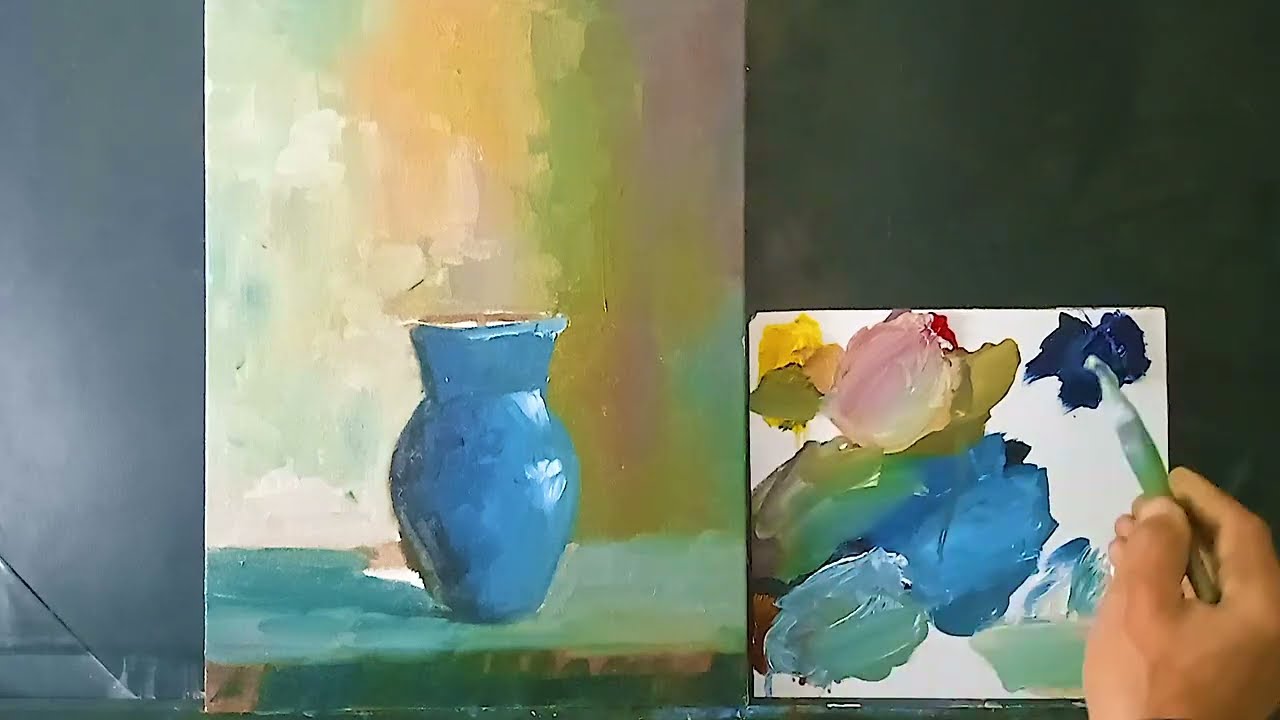 Still life with sunflower /oil painting
