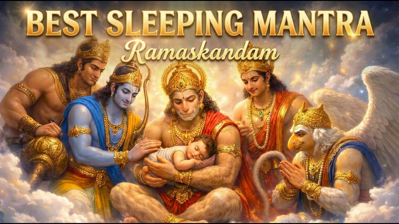 Best Sleeping Mantra | Ramaskandam Hanumantham | Protect Your Sleep (No Ad Breaks)