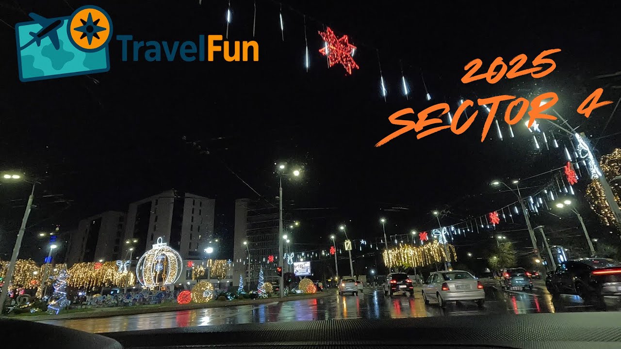 Bucharest Christmas Lights – Sector 4 Holiday Drive 🚗✨ | TravelFun