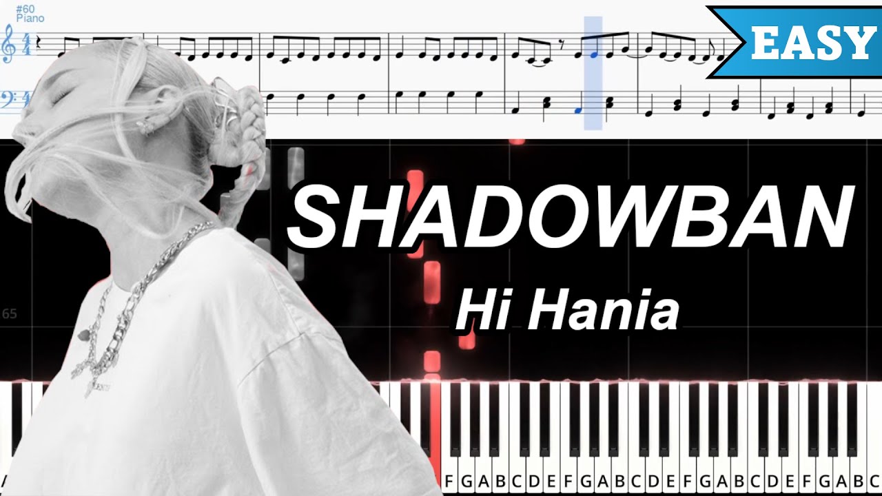 SHADOWBAN - Hi Hania | ŁATWY PIANO TUTORIAL | NUTY