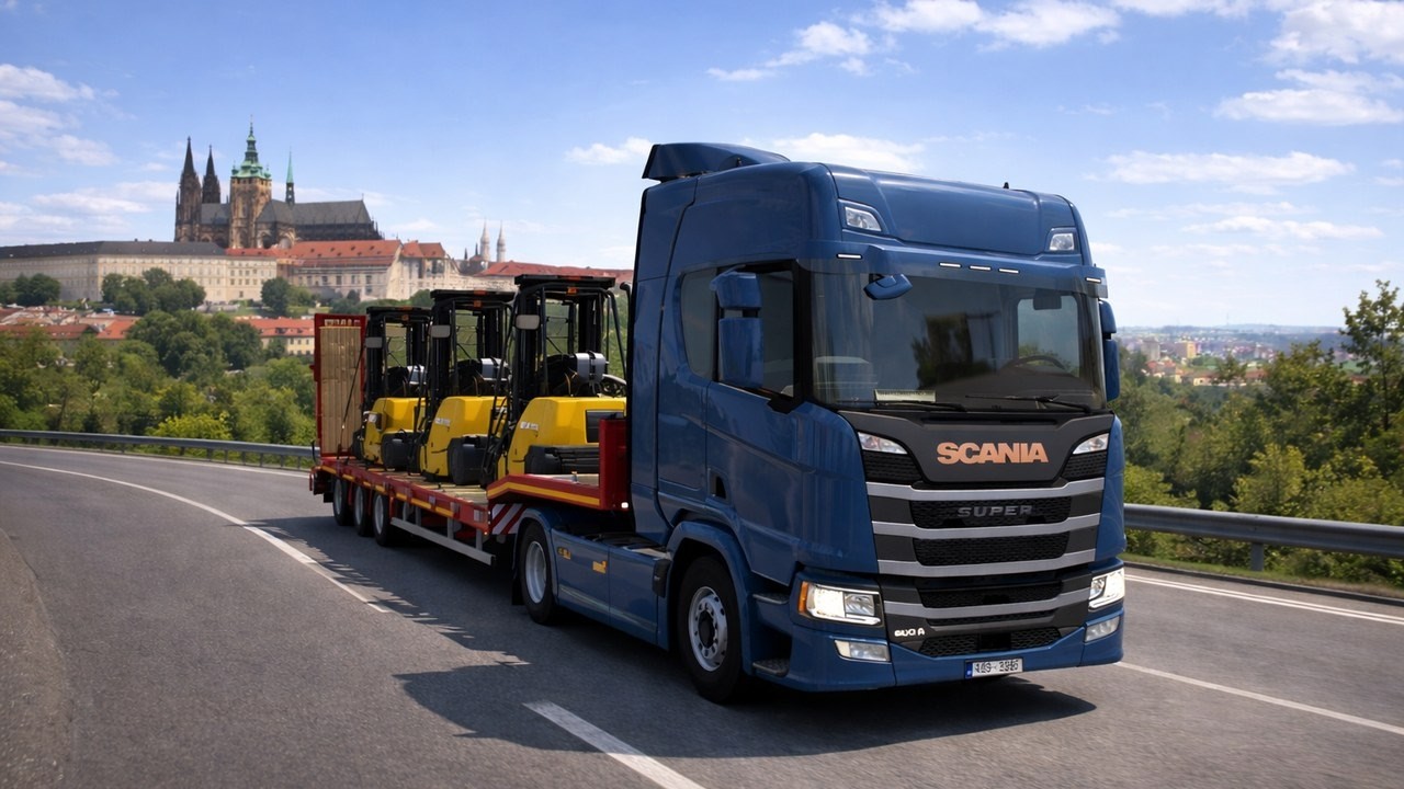 Forklift Delivery in the Czech Republic - Scania R - Euro Truck Simulator 2