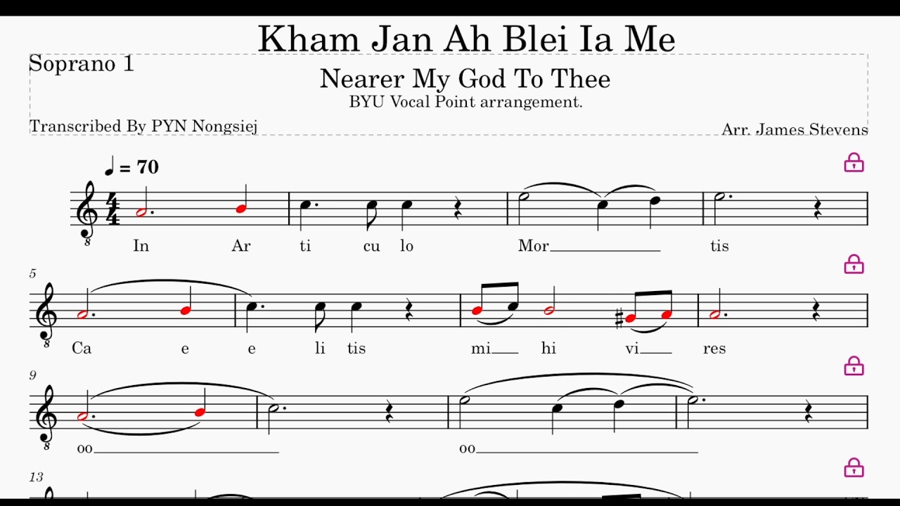 Sop 1 Nearer My God To Thee (Khasi)