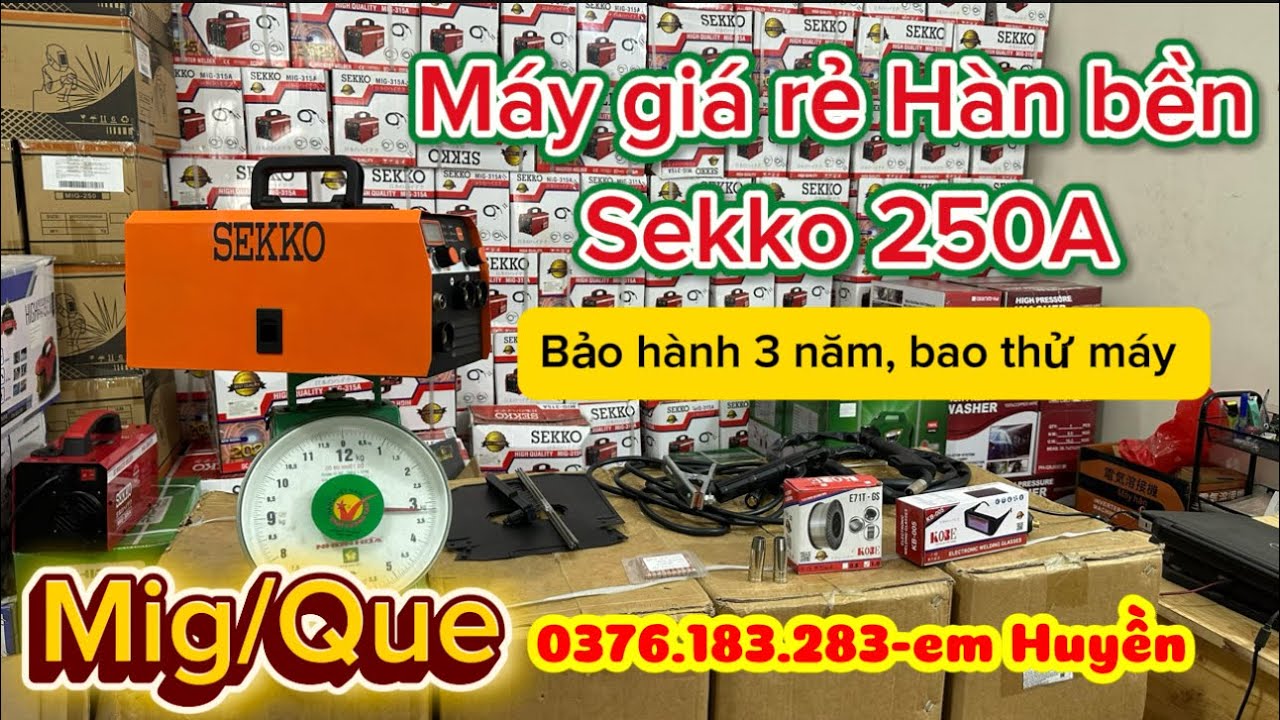 🔴Xả Kho Dọn Hàng Cuối năm-Mig/Que Sekko 250A đa năng Hàn đa vật liệu☑️Giá Rẻ🟡🎁