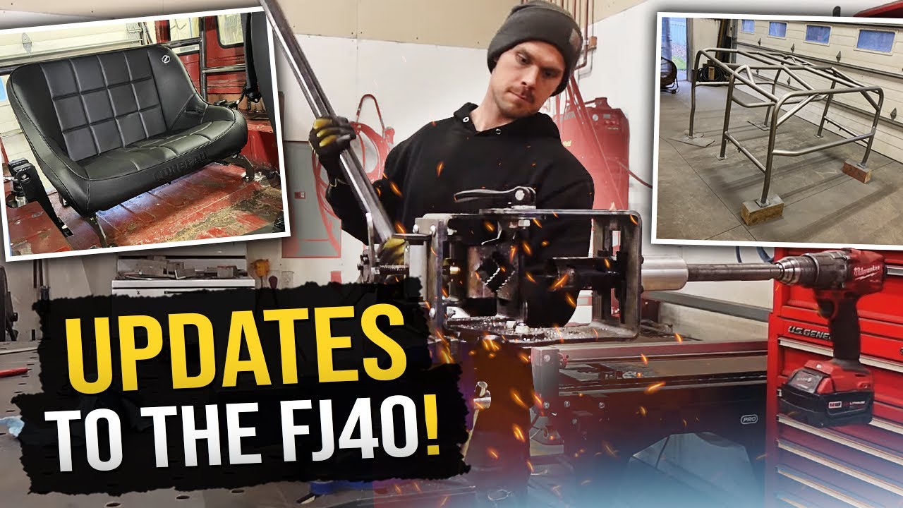 FJ40 Gets A Corbeau Rear Seat, 4 Point Seat Belts And A Painted Roll Cage!