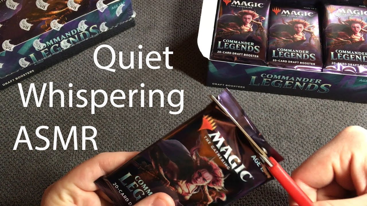 ASMR Whispering MTG Commander Legends Box Opening, Soft Quiet Triggers