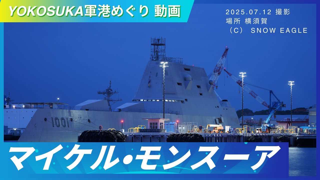 ズムウォルト級ミサイル駆逐艦の2番艦マイケル・モンスーア動画【YOKOSUKA軍港めぐり切り抜き動画】