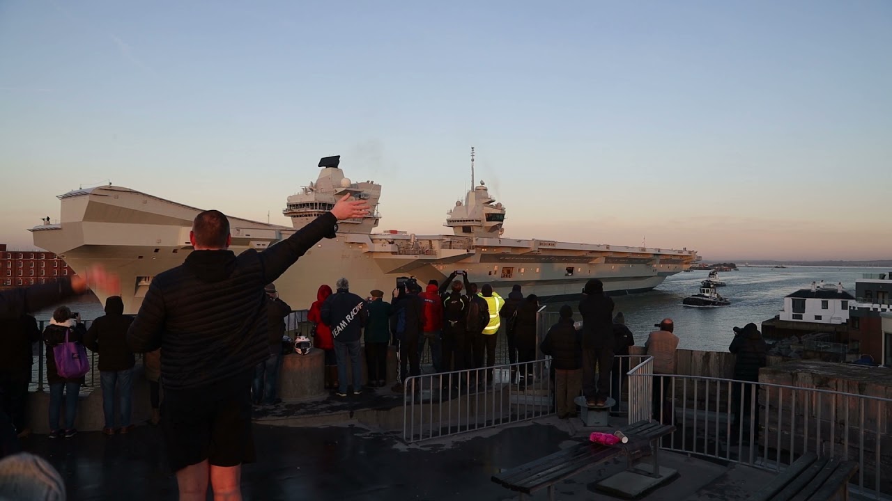 HMS Prince of Wales departs Portsmouth after becoming NATO's flagship.