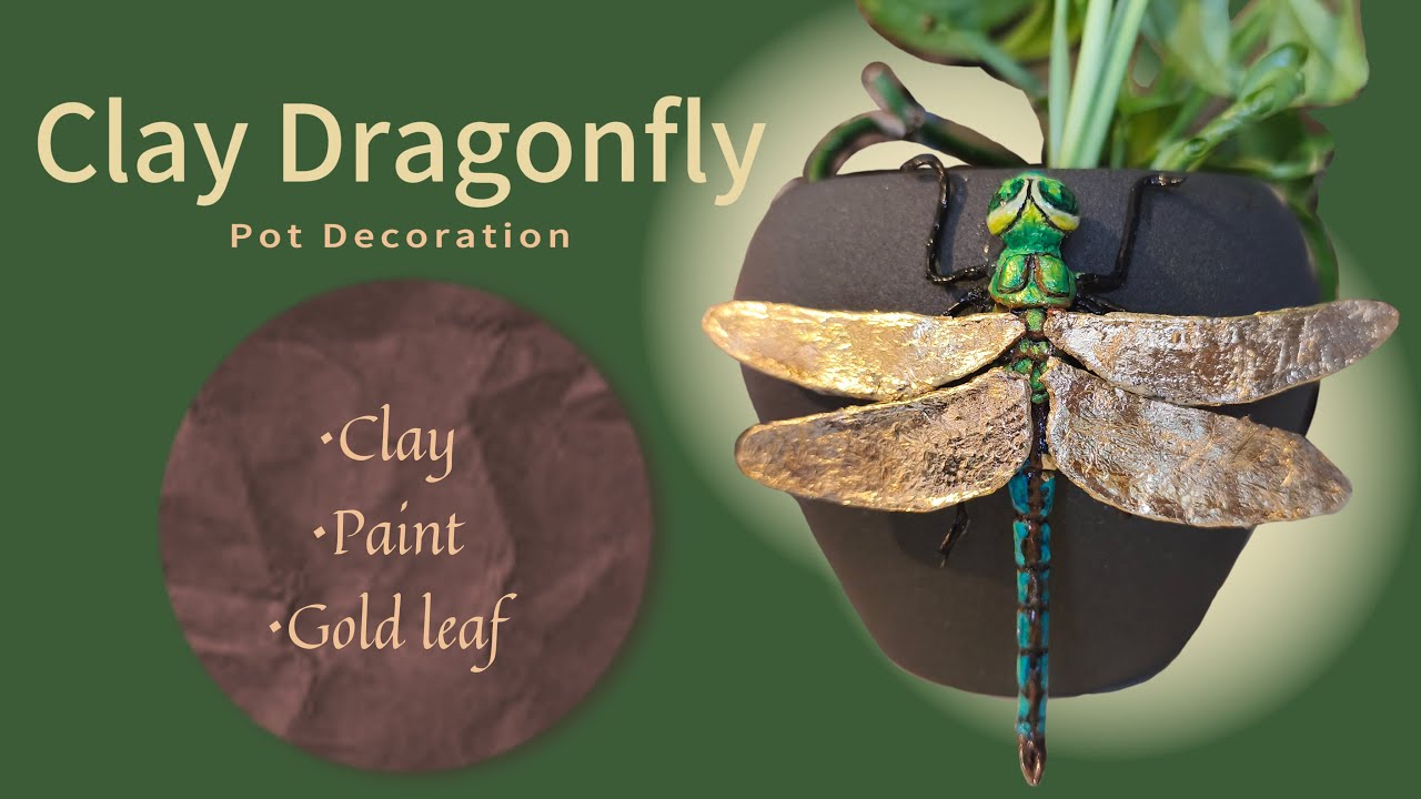 Hand-Sculpted Dragonfly Plant Pot Decor | Full Process + Honest Results