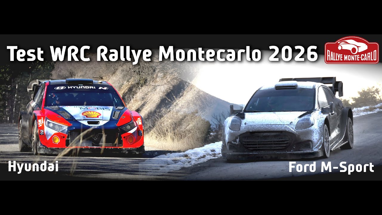 Test Hyundai Ford M-Sport WRC Rallye Montecarlo 2026