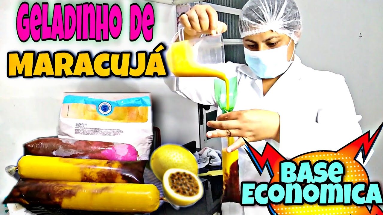 geladinho de maracujá feito com base econômica