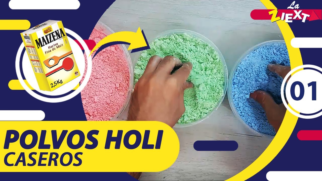 DIY CÓMO hacer POLVOS HOLI revelación de género - POLVOS DE COLORES
