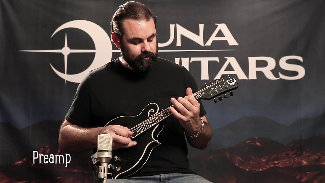 Luna Moonbird F Style Mandolin w/  Piezo Demo