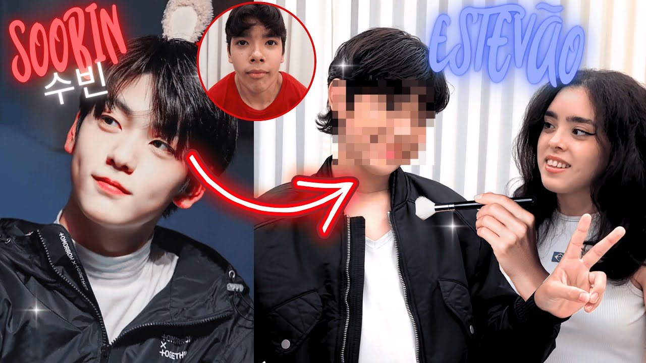 Eu Transformei meu IRMÃO no Soobin K-POP?! *glow up*