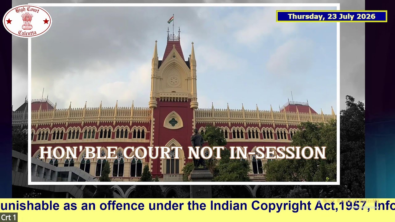 23 July 2026 | Court No. 1 | Live Streaming of the Court proceedings.