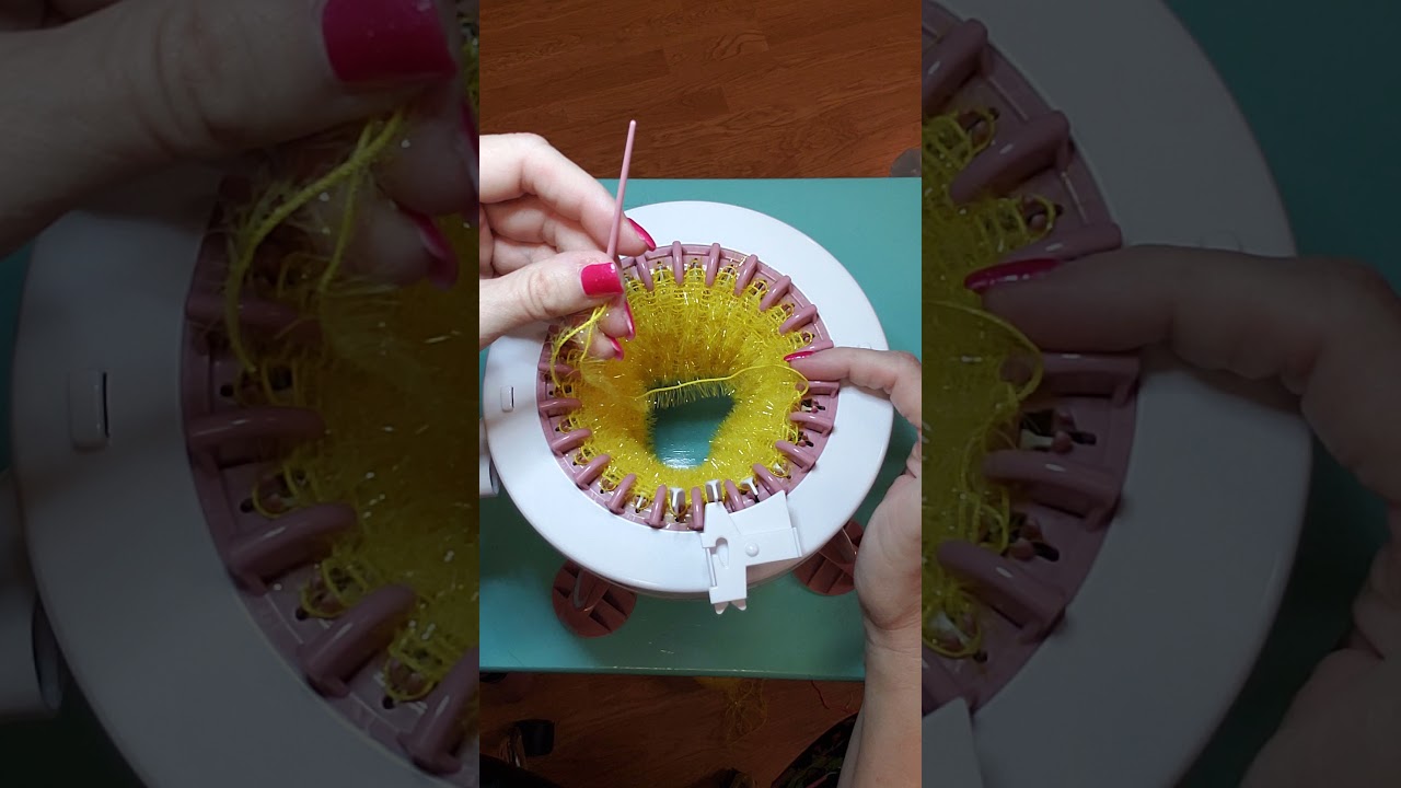Quick and easy scrubby on your 22 pin knitting machine