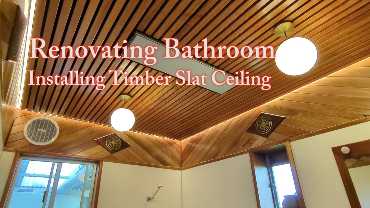 Timber slat ceiling - making and install