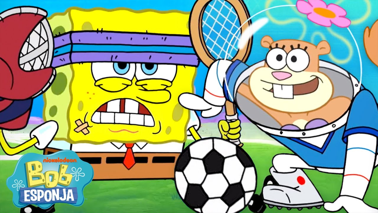 Bob Esponja | Todos os ESPORTES do Bob Esponja 🏈 | Compilação de 30 Minutos | Português