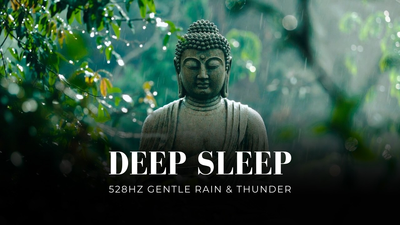 DEEP SLEEP CALM | 528Hz Gentle Rain & Thunder for Mindfulness