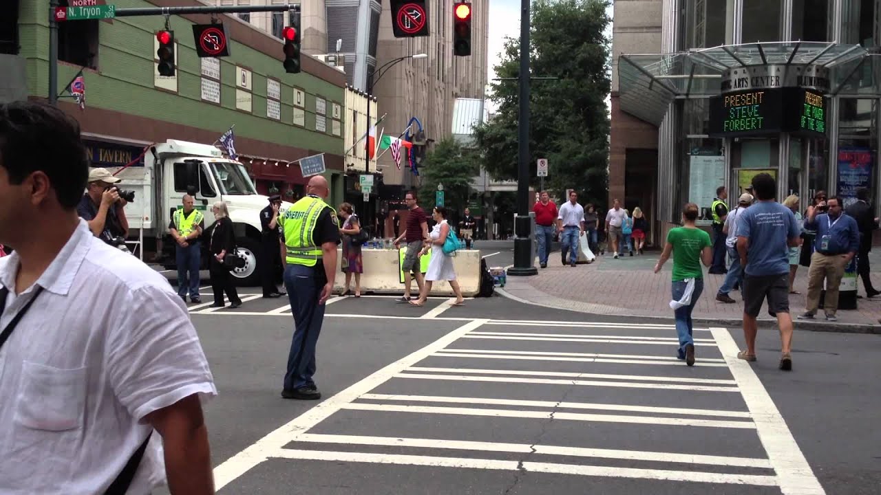 Craziest traffic cop...ever. Steals the show during the DNC.