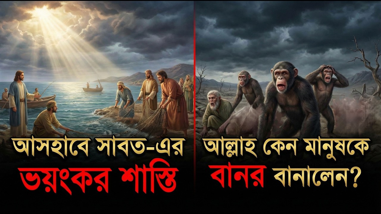 আসহাবে সাবত-এর ভয়ংকর শাস্তি | আল্লাহ কেন মানুষকে বানর বানালেন? | ( Ai Regenerated ) #banglastory
