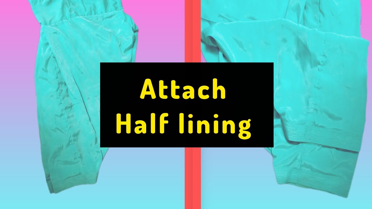 Attach half lining in salwar/how to attach half lining in salwar #salwar #lining 