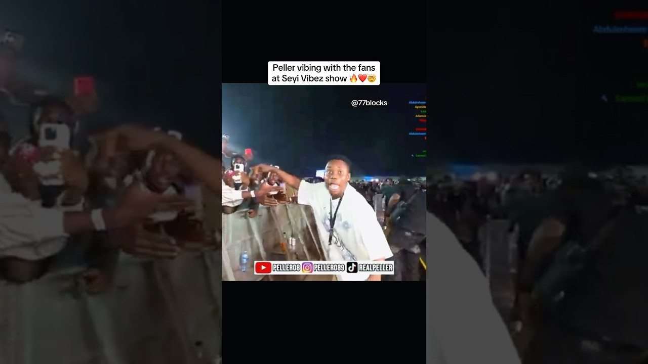 Peller vibing with the fans at Seyi Vibez show 🔥❤️🤯 #peller #nigeria #seyivibez