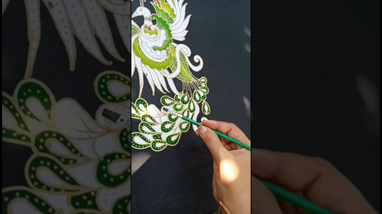 proses mewarnai batik teknik colet #andiartistik  #batiktulis #shorts