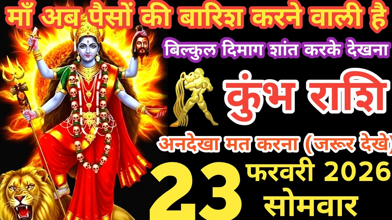 कुंभ राशी 23फरवरी 2026 | Kumbh Rashi 23 February 2026 | Aaj Ka Kumbh rashifal | #AquariusHoroscope